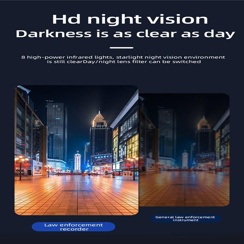 Portable HD Infrared Law Enforcement Recorder, Portable Video Recording Camera Equipment, Multi-Scene Body Camcorder, Digital Products, Holiday Gifts