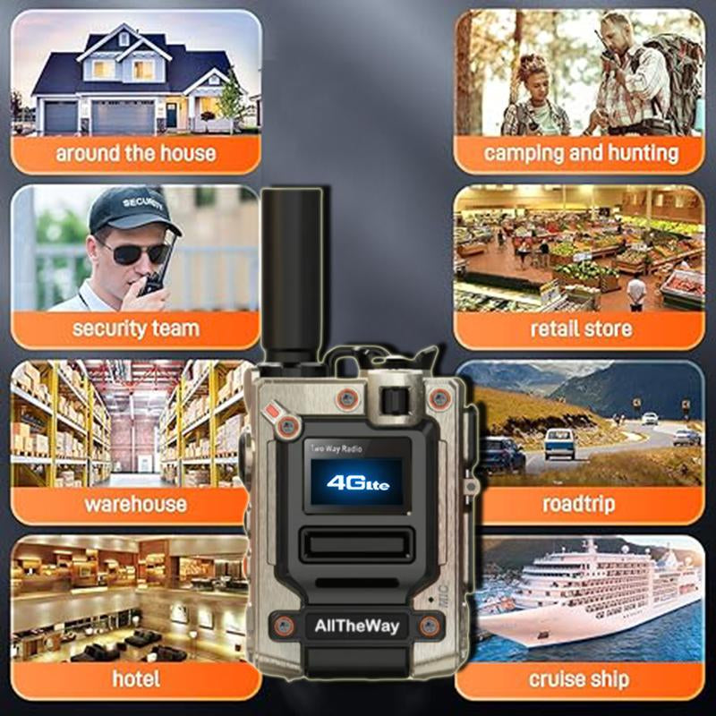 M08 Global Walkie-Talkie,2 Units,Long Range for Adults with Earpieces,Rapid Radios Unlimited Range,200Channel,4G Network Technology,Type-C Charging