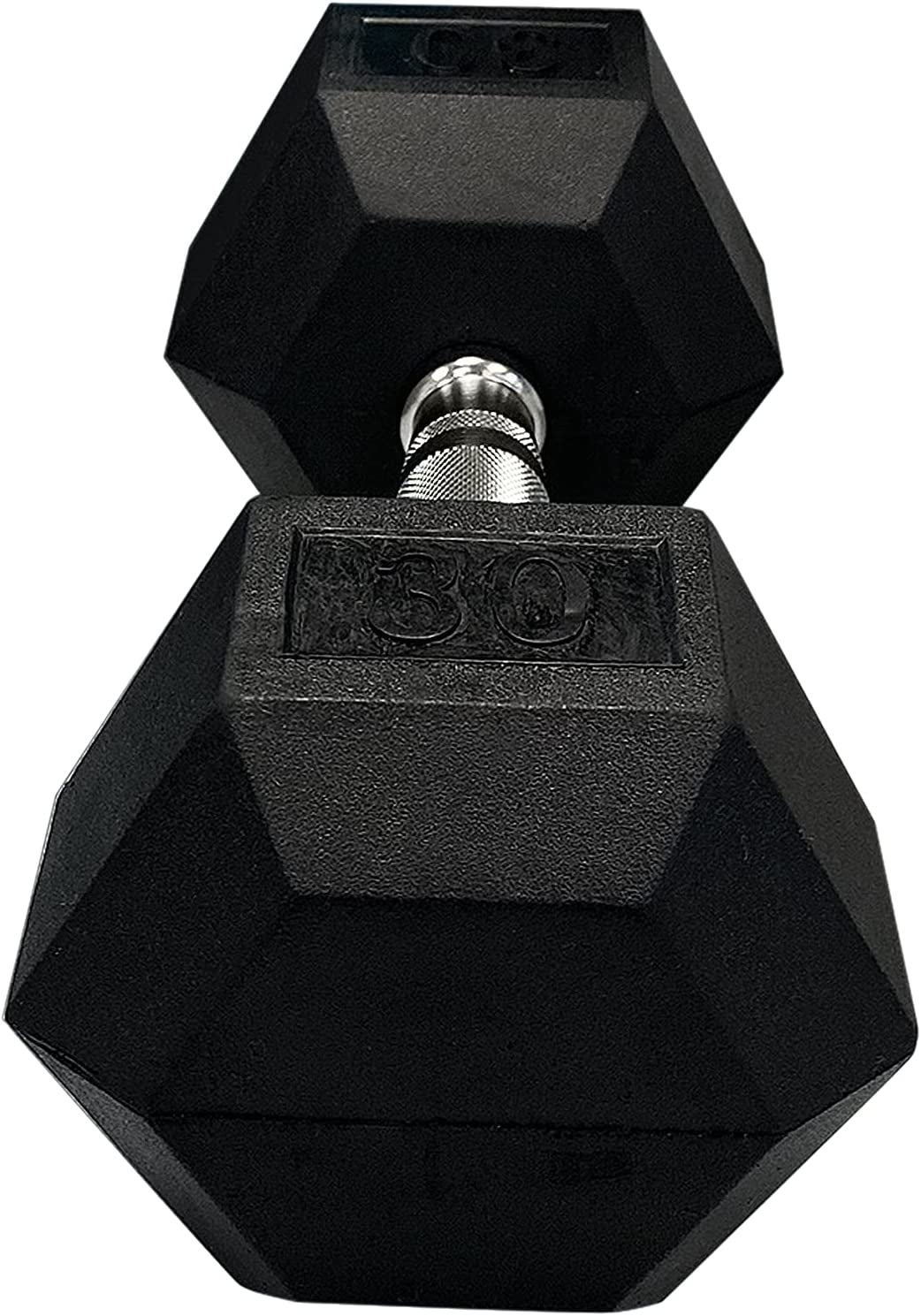SINGLE Hex Rubber Dumbbell with Metal Handles Exercise Heavy Workout Dumbbells Workout Weights Sold as Singles or Set