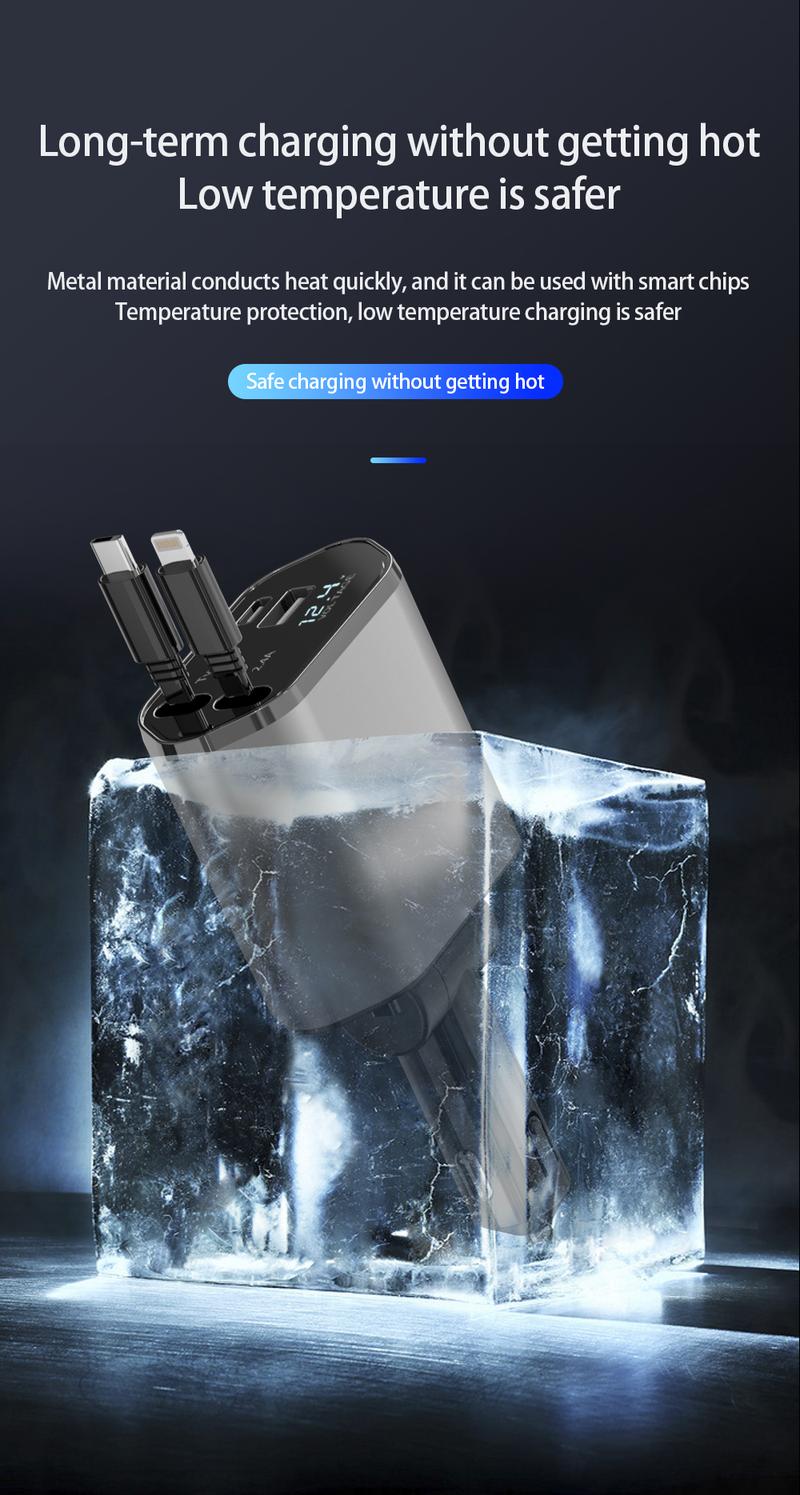4-in-1 Retractable Car Charger