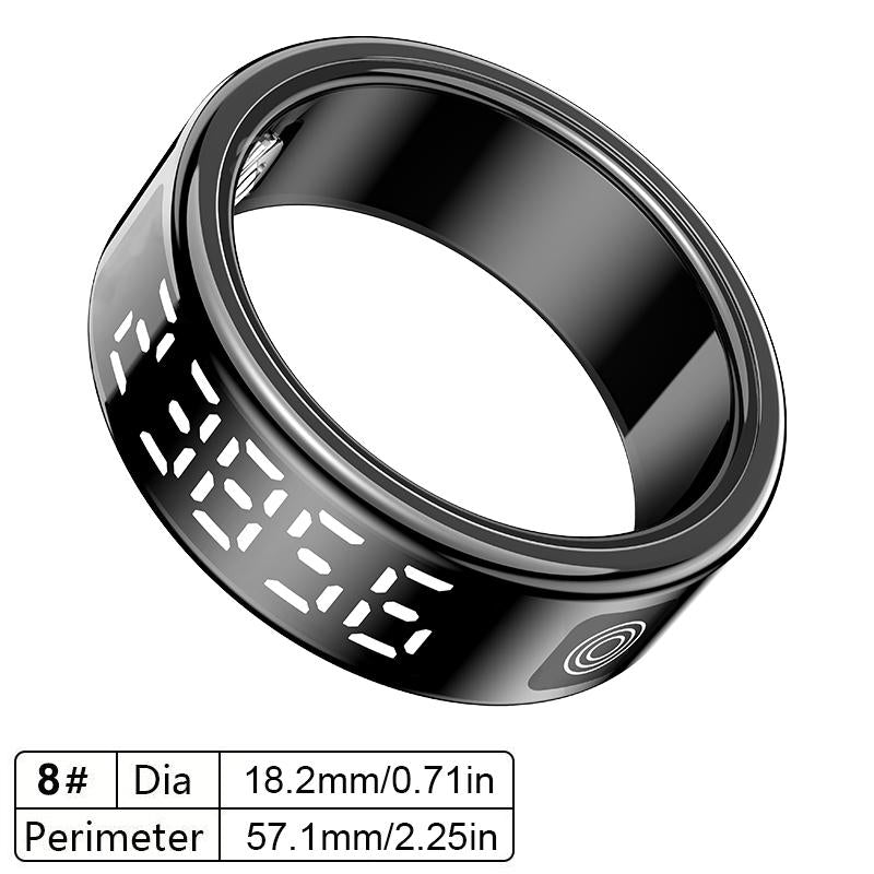 Smart Ring with Charging Box - Activity Tracker, Fitness, over 20 Exercise Modes, Compatible with Iphone and Android, USB Charging, Ultra Low Power Consumption, Remote Photo Control, Multiple Sizes, Ideal for Valentine'S Day/Christmas/New Year Gifts