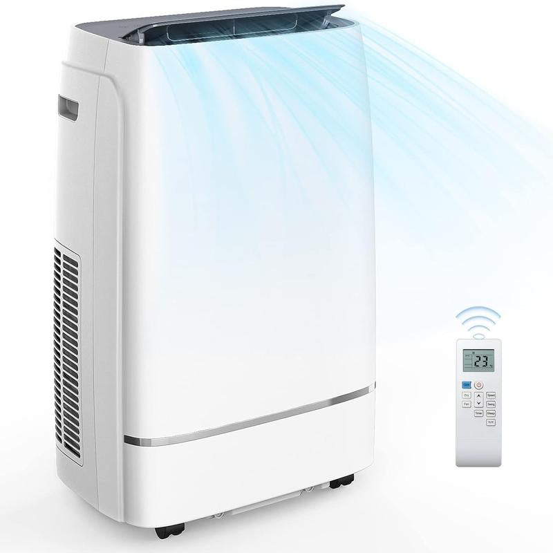 8000BTU--14000 BTU Portable Air Conditioners, Cools up to 300 Sq.Ft--700 Sq.Ft, Portable AC Built-In Cool, Dehumidifier, Fan Modes with Remote/Window Kits, White