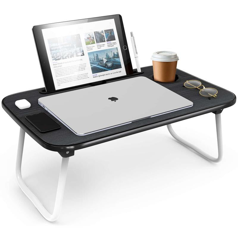 Nestl Lap Desk for Laptop - Foldable Laptop Desk for Bed and Couch, Portable and Lightweight Lap Desk for Bed Breakfast, Working, Reading, and Writing