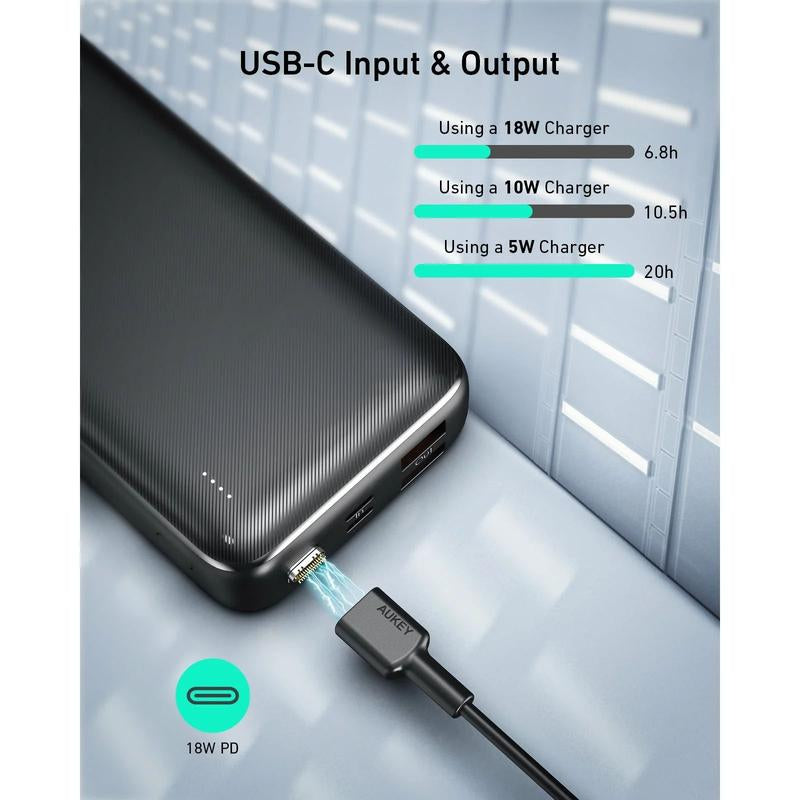 AUKEY PB-N74S Basix plus 20000Mah Power Delivery Power Bank Smartnfccase Accessories Charging Bezosmax Mini