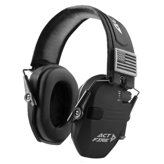 ACT FIRES Shooting Ear Protection Earmuff, Noise Reduction Ear Hearing Protection Hunting Shooting Earmuffs Electronic Ear Muffs for Shooting Range, Black Coyote Brown Army Green Auricular Esan Audio Headphone Good Headphones