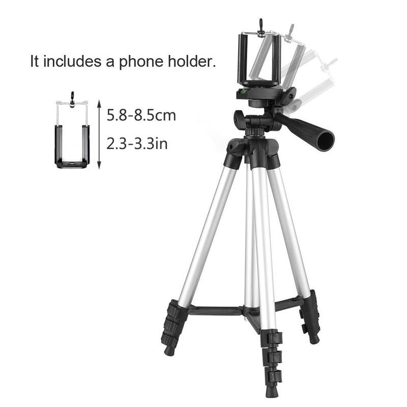 Extendable Digital Camera Stand Holder with Storage Bag for Music Festival, Portable Tripod Metal Stand for Selfie Light, Mobiles and Cameras Tripod Suitable for Office and Live Broadcast Use