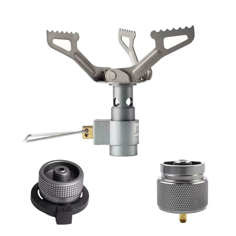Outdoor Gas Stove Camping Gas Burner Portable Mini Titanium Stove Survival Furnace Pocket Picnic Gas Cooker -3000T