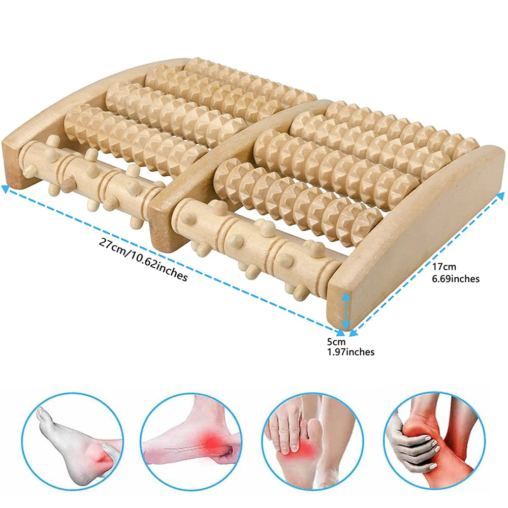 Wooden Foot Roller Wood Care Massage Reflexology Muscle Relax Relief Massager Spa Gift anti Cellulite Foot Massager Care Tools