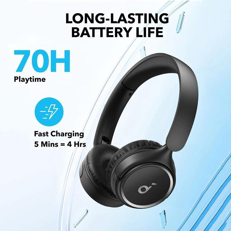 Soundcore Wireless Over-Ear Headphones, Wireless Bluetooth-Compatible Headset, Long Standby Music Earphones for Outdoor Sports, TV Watching, and Esports Games, Wireless Earphone