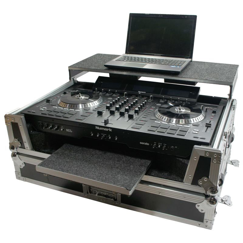 Harmony Cases HCNS7LTWFXTR Flight Glide Laptop Stand Combo DJ Custom Case Numark NS7