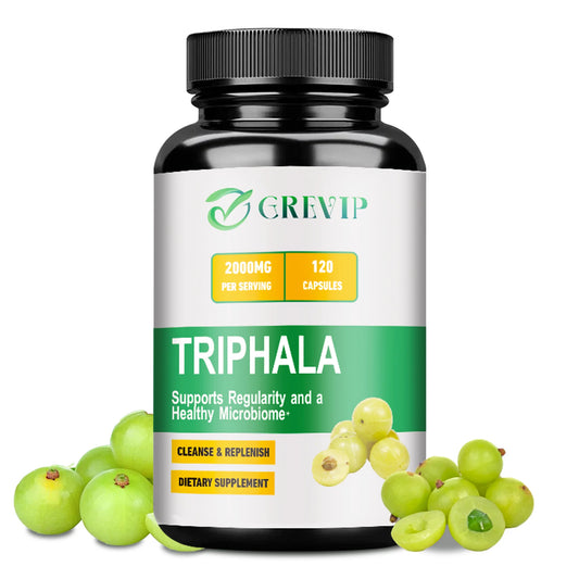 Triphala Capsules - Energy Boost, Digestion Enhancer, Bowel Cleanser, Antioxidant - 120 Capsules