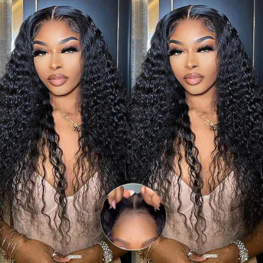 Lafino Brazilian Remy Deep Wave Lace Front Wig: HD Lace, Pre-Plucked, 26+ Inches