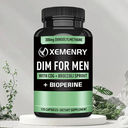 Xemenry DIM 300mg with BioPerine & CDG: Hormone Balance, Muscle Growth & Estrogen Metabolism - 120 Capsules