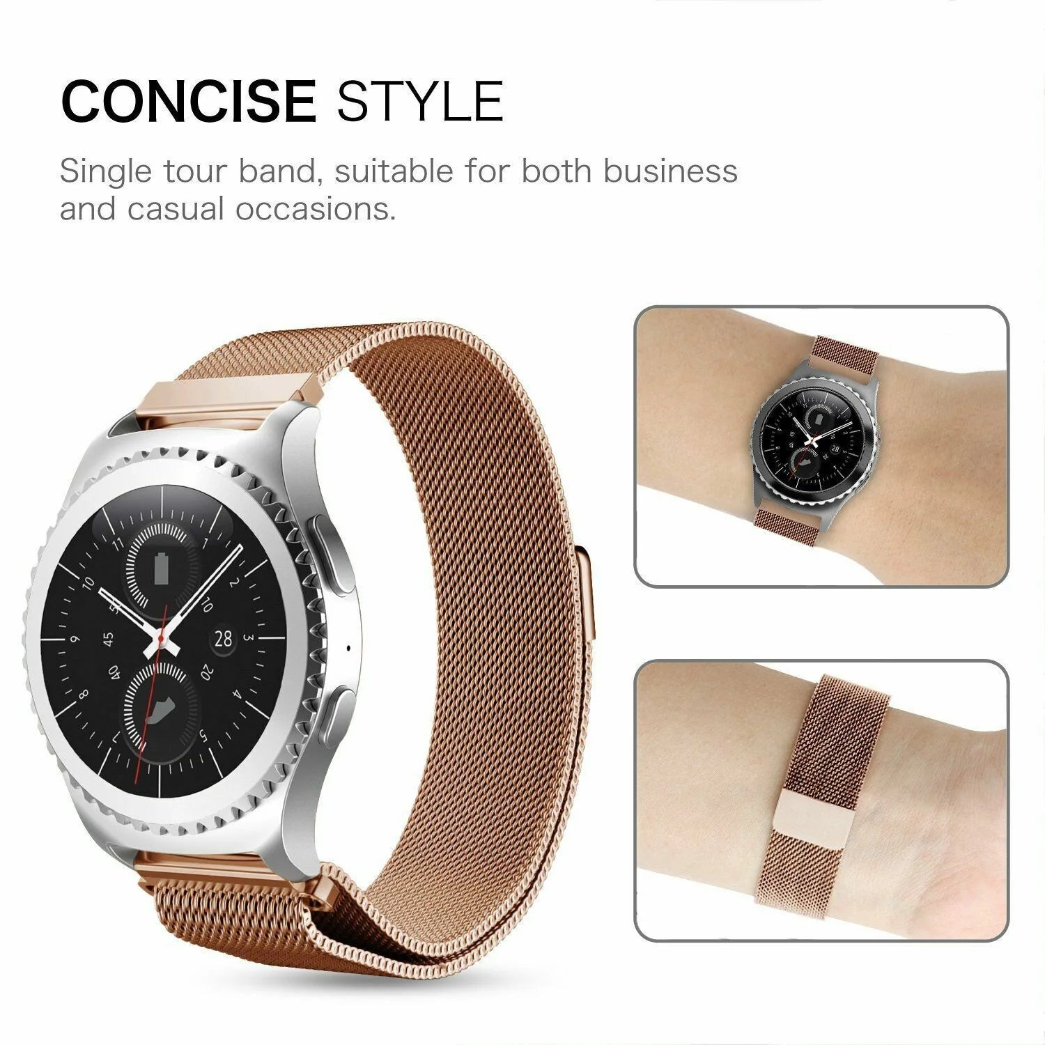 Stainless Steel Band for Samsung Galaxy Watch 42/46Mm Active Gear S3 Sport Strap