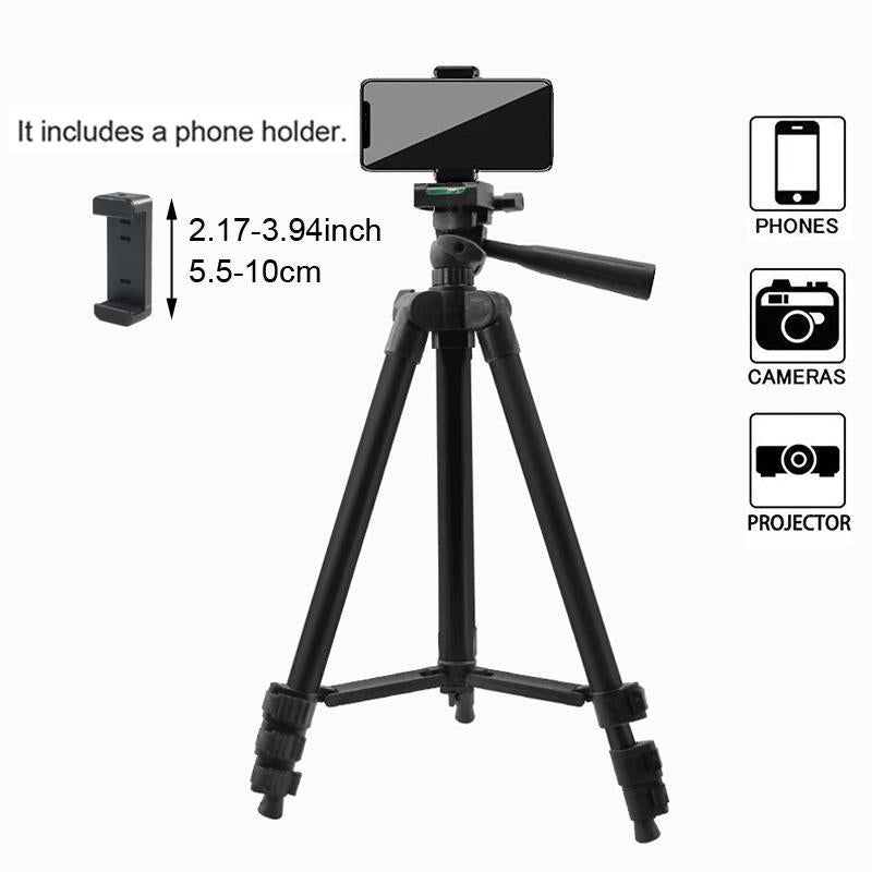 Extendable Digital Camera Stand Holder with Storage Bag for Music Festival, Portable Tripod Metal Stand for Selfie Light, Mobiles and Cameras Tripod Suitable for Office and Live Broadcast Use