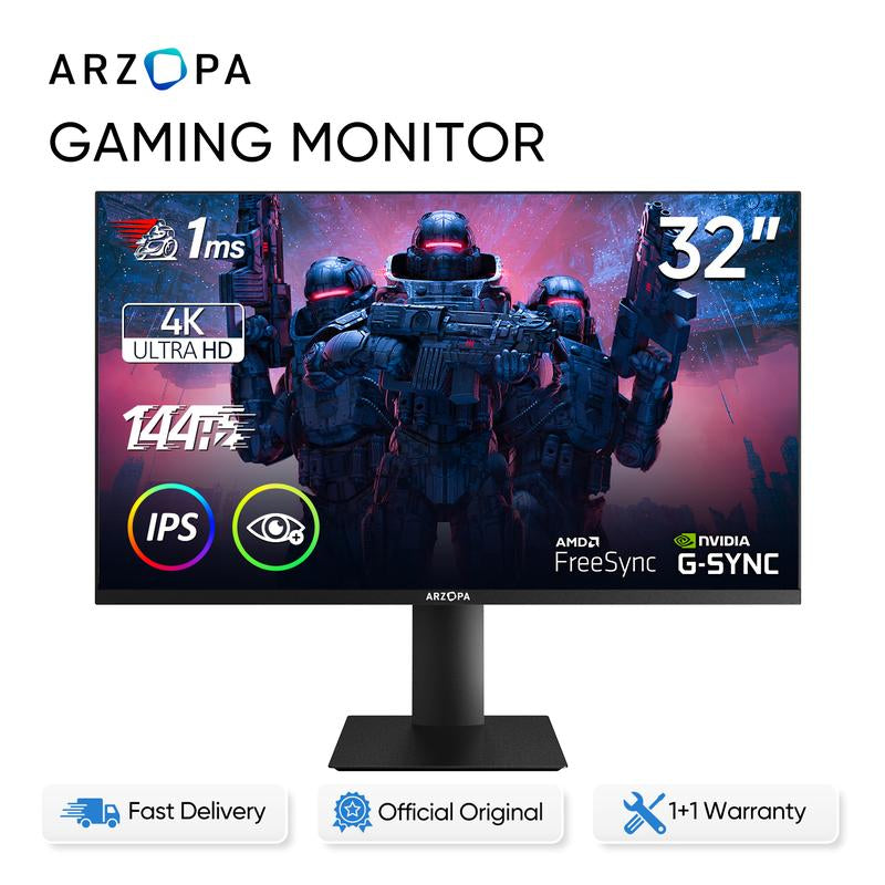 ARZOPA 27" 180HZ 2K Gaming Monitor- QHD 2560X1440 Fast IPS Computer PC Display 115% Srgb Adaptive-Sync 1Ms Response, 1X Display Port 1.4, 1X HDMI 2.0