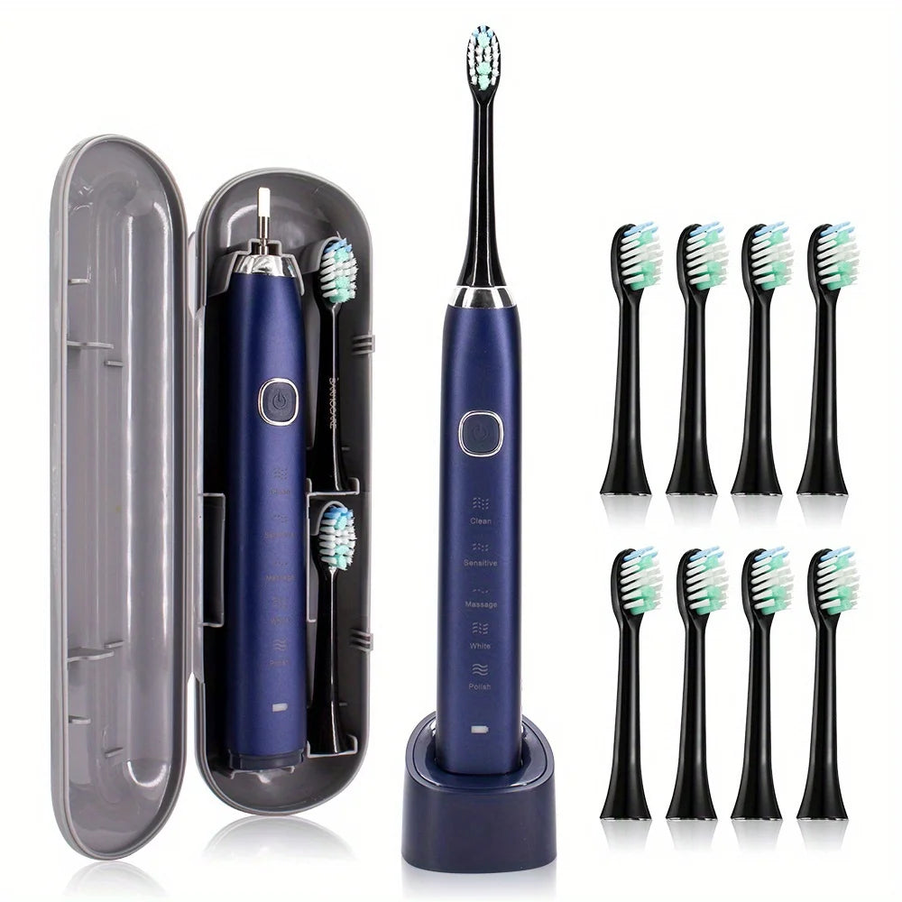 Smart Sonic Electric Toothbrush Ultrasound IPX7 Rechargeable Tooth Brush 5 Mode Smart Time Whitener Teethbrush  S100