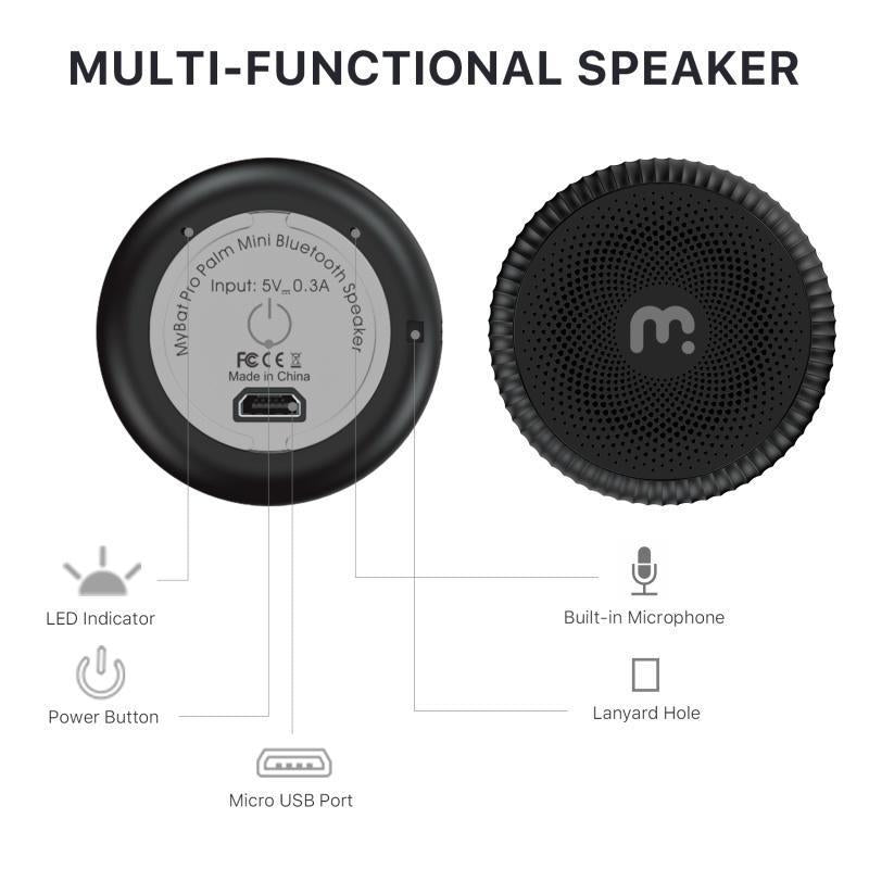 Bluetooth Speaker Portable Wireless Speaker with HD Sound for Home Party Outdoor USB Palm Shape