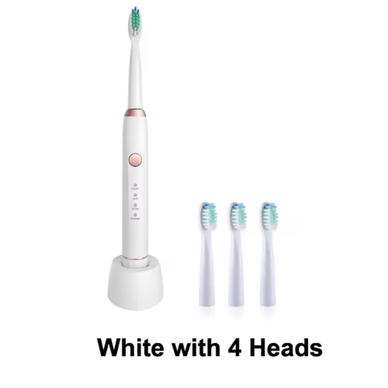 Smart Sonic Electric Toothbrush Ultrasound IPX7 Rechargeable Tooth Brush 5 Mode Smart Time Whitener Teethbrush  S100