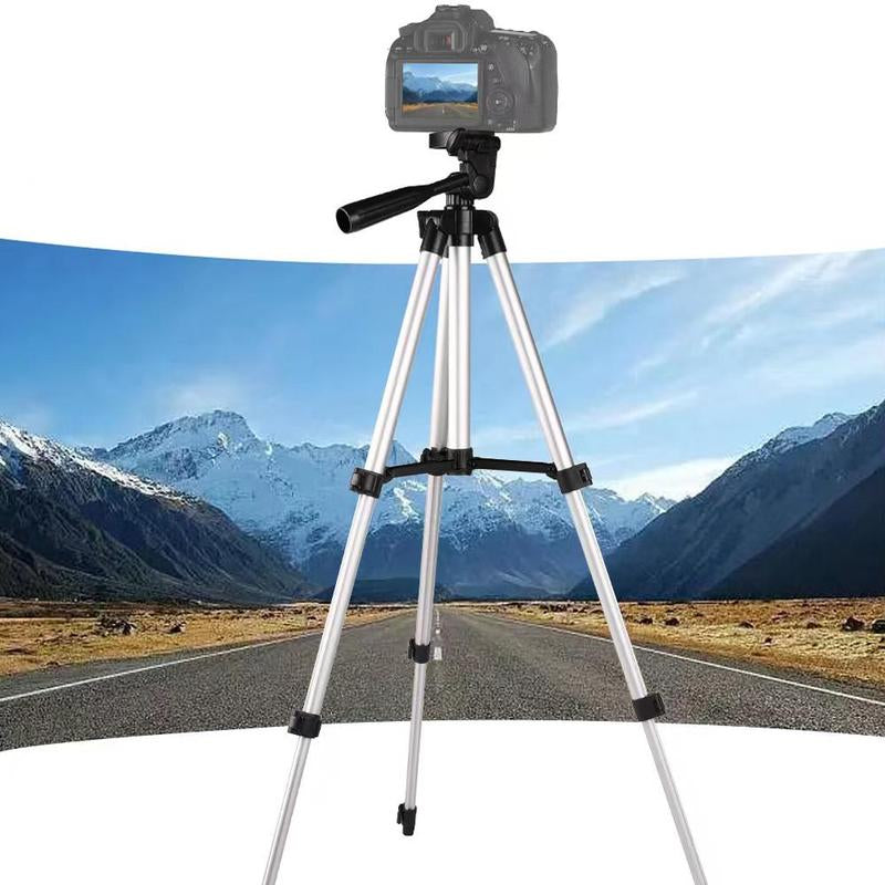 Extendable Digital Camera Stand Holder with Storage Bag for Music Festival, Portable Tripod Metal Stand for Selfie Light, Mobiles and Cameras Tripod Suitable for Office and Live Broadcast Use