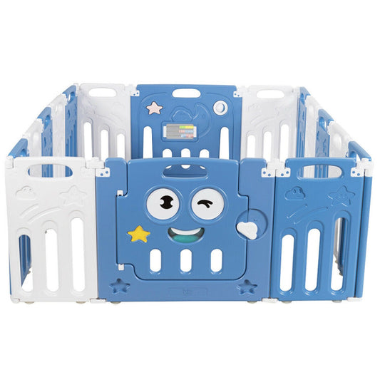 16-Panel Foldable Baby Playpen Kids Activity Centre